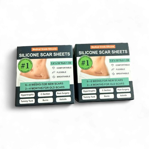 Silicone scar sheets - silicone, (1.6"x